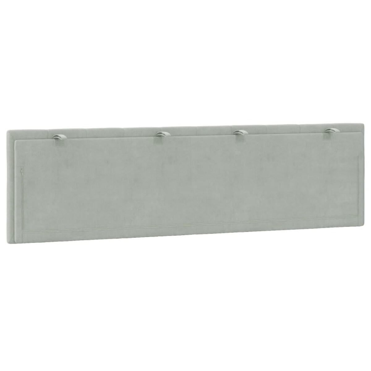 vidaXL Poduszka na wezgłowie, Hanko, jasnoszara, 180 cm, aksamitna