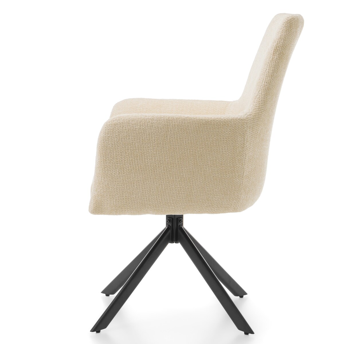 Krzesło tapicerowane szenilowe welurowe glamour do salonu TITO jasnobeżowe