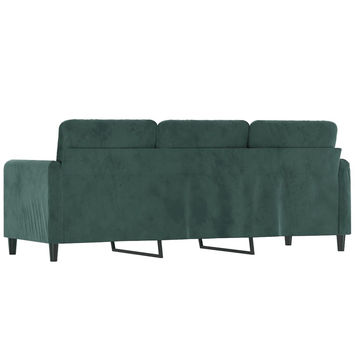vidaXL Sofa 3-osobowa, ciemnozielony, 180 cm, obita aksamitem