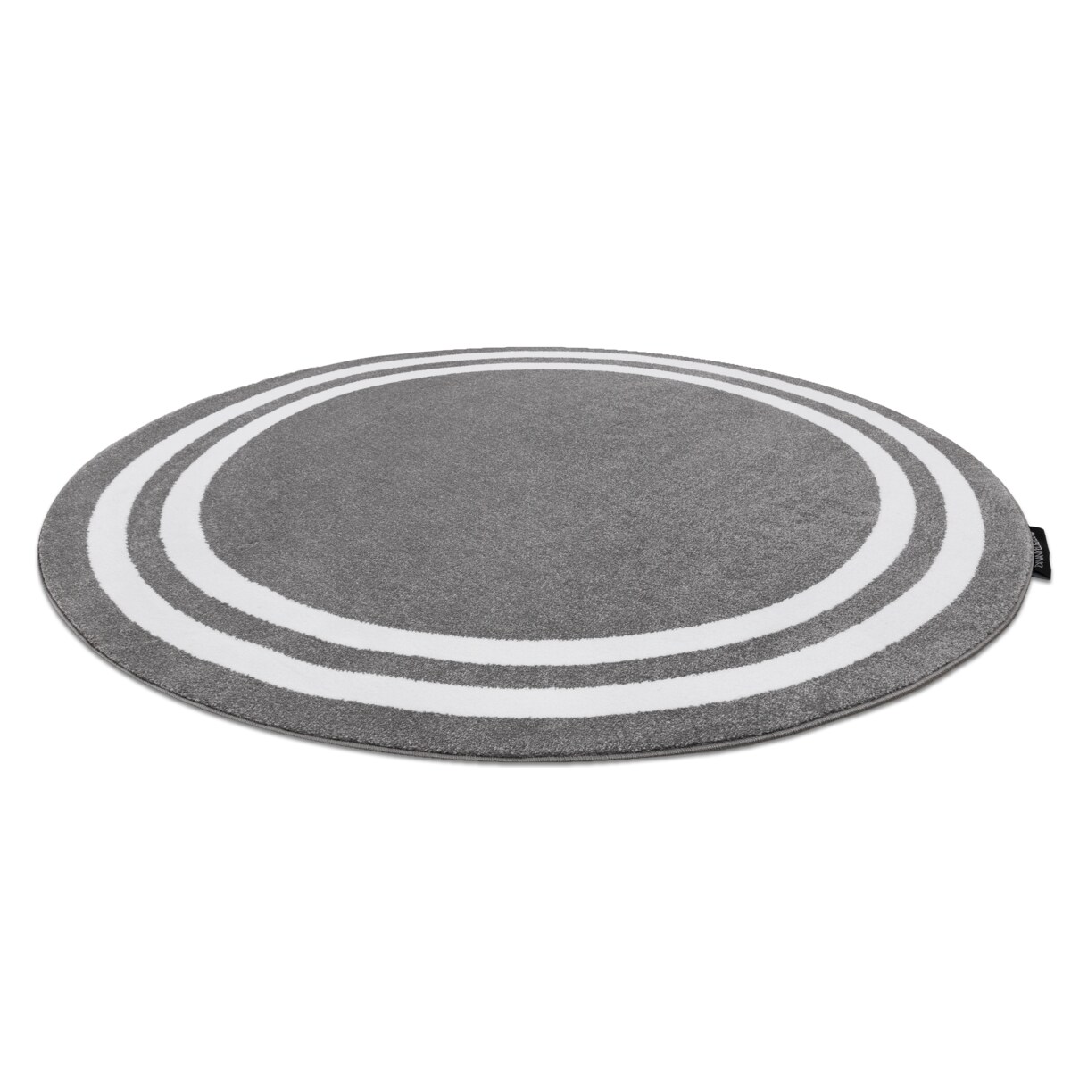 Dywan HAMPTON Ramka koło szary koło 140 cm