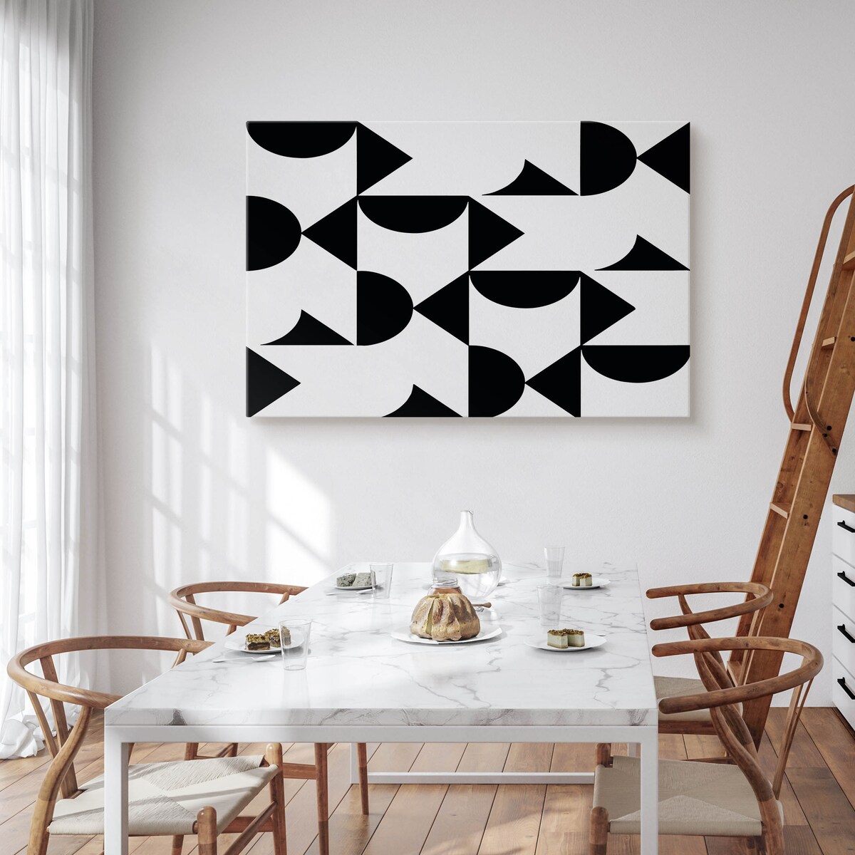Obraz Do Sypialni Abstrakcyjne Kształty Geometryczne Ornamenty 120x80cm