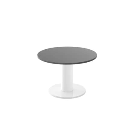 Stolik kawowy SOLO MINI ⌀80cm szary mat/biały