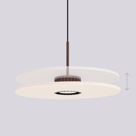 Lampa wisząca OVO 1 brązowa/beżowa filc Gx53