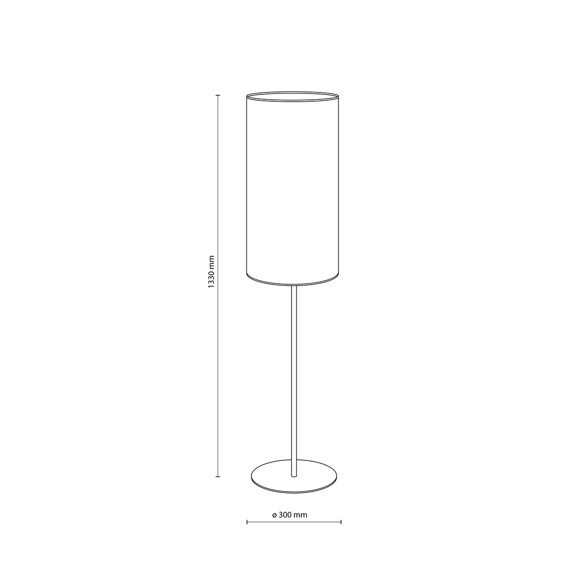 Lampa podłogowa TK Lighting FIENO NEW BROWN 16197 brązowa, tekstylny klosz, E27, 133 cm