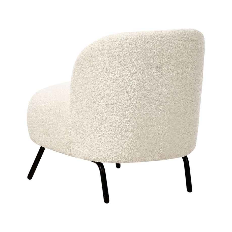 Fotel Boucle Złamana biel KUMLA