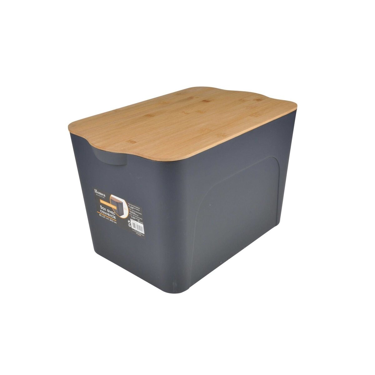 Pudełko z tworzywa sztucznego z bambusowym wiekiem, 26l