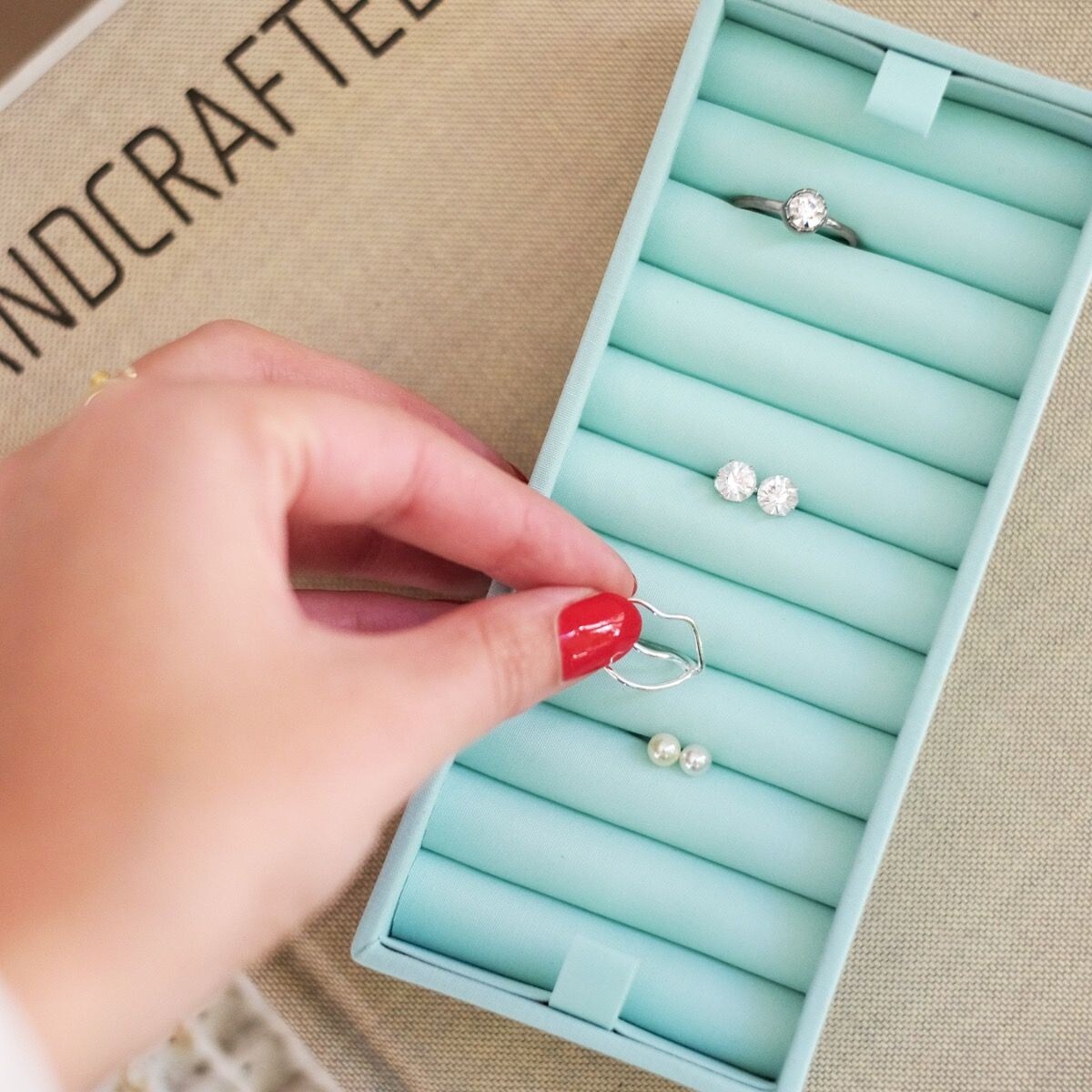 Wkładka duża na pierścionki Stackers miętowa