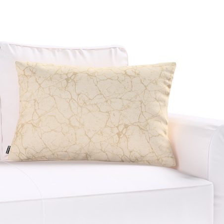 Poszewka Kinga na poduszkę prostokątną 47x28 marmurkowy złoty wzór na tle ecru