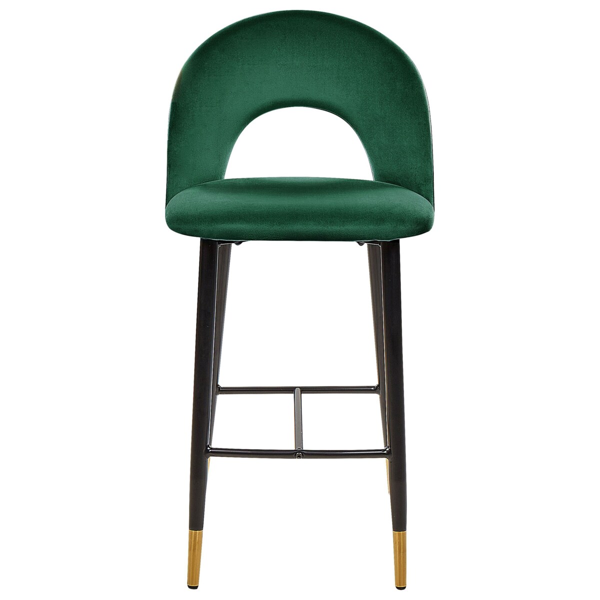 Zestaw 2 krzeseł barowych FALTON Welur Szmaragdowy