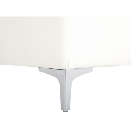 Narożnik rozkładany 6-osobowy ekoskóra biały ABERDEEN