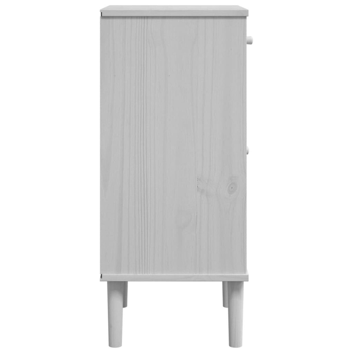 vidaXL Szafka nocna SENJA, imitacja rattanu, biała, 40x35x80 cm, sosna
