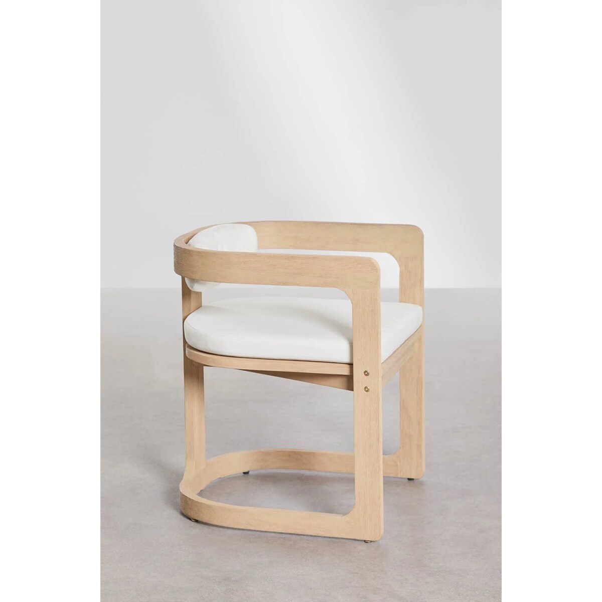 Krzesło ogrodowe z drewna eukaliptusowego Selira, bielone