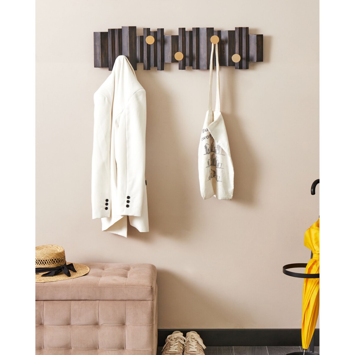 Wieszak ścienny GILLETTE Czarny