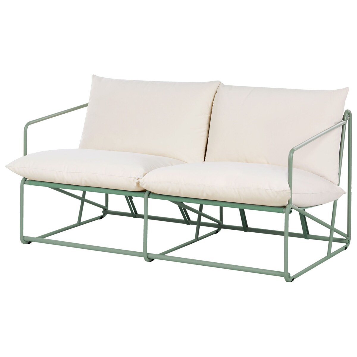 Sofa ogrodowa dla 2 osób PONTE Metal Zielony