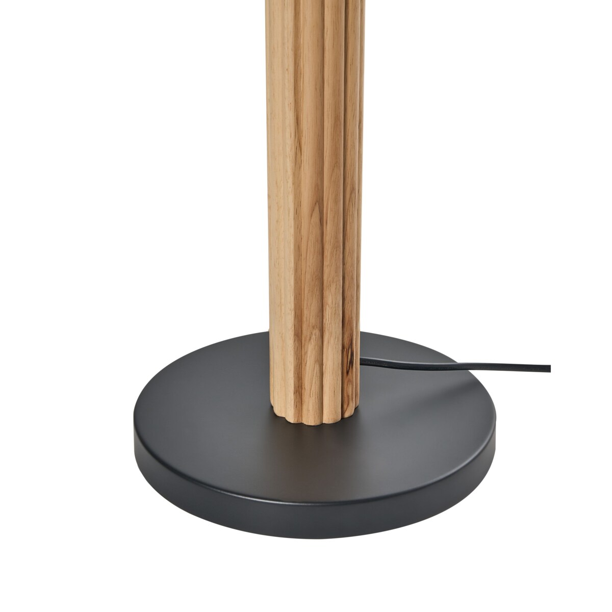 Lampa podłogowa BELESSA Drewno kauczukowe Jasnobeżowy