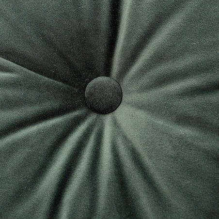 Poduszka kwadratowa Velvet z guzikiem, ciemny zielony, 37 x 37cm, Velvet
