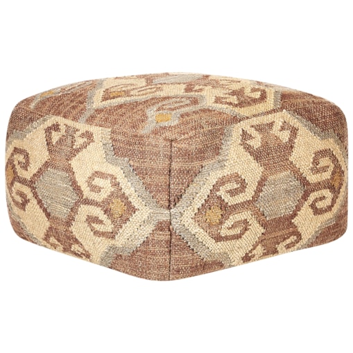 Puf jutowy 50 x 50 x 30 cm wielokolorowy URPAD