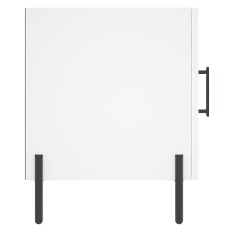 vidaXL Szafka nocna, biała, 40x40x50 cm, materiał drewnopochodny