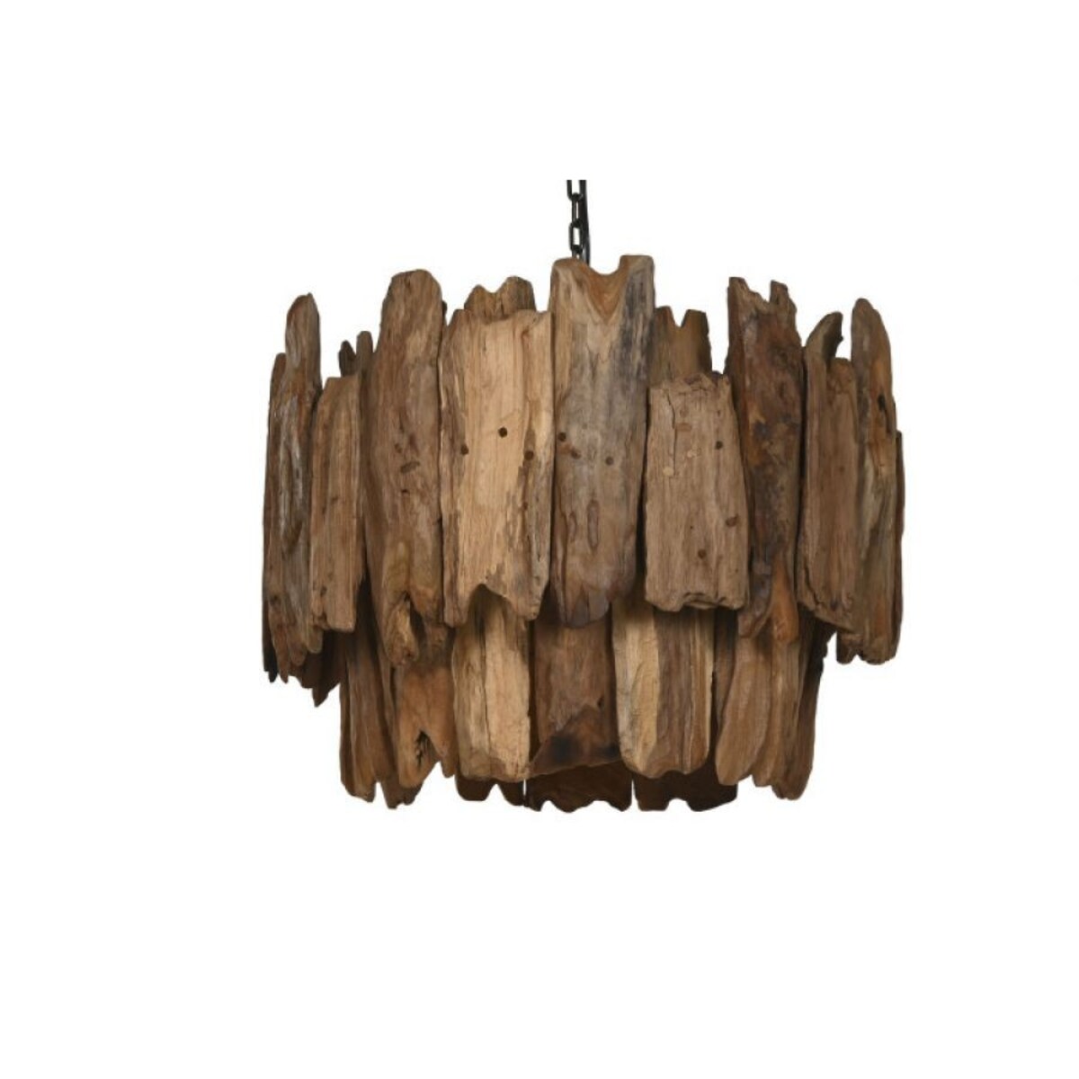 Lampa sufitowa z drewna tekowego 40x Ø 65 cm AVANTI okrągła