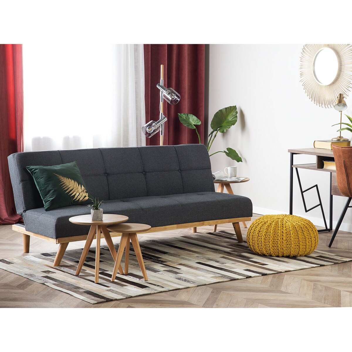 Sofa rozkładana FROYA Ciemnoszary