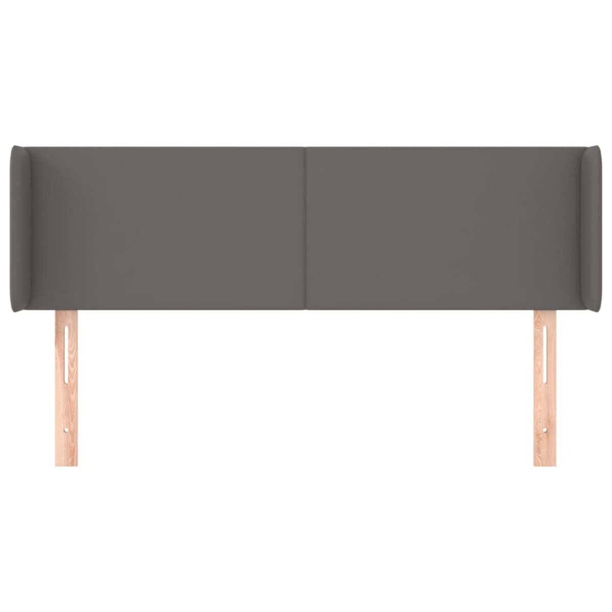 vidaXL Zagłówek uszak, szary, 147x16x78/88 cm, sztuczna skóra