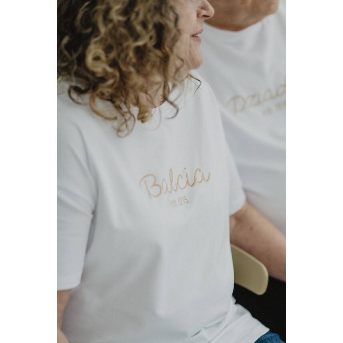 T-shirt biały damski - Babcia - M/L