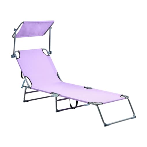 Leżak ogrodowy FOLIGNO Metal Fioletowy