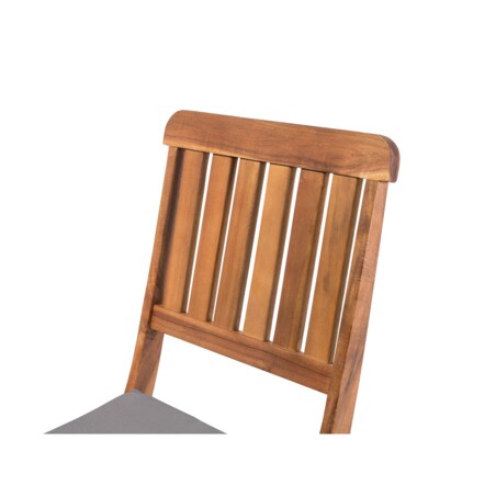 Zestaw 2 krzeseł ogrodowych akacjowy ciemne drewno CENTO
