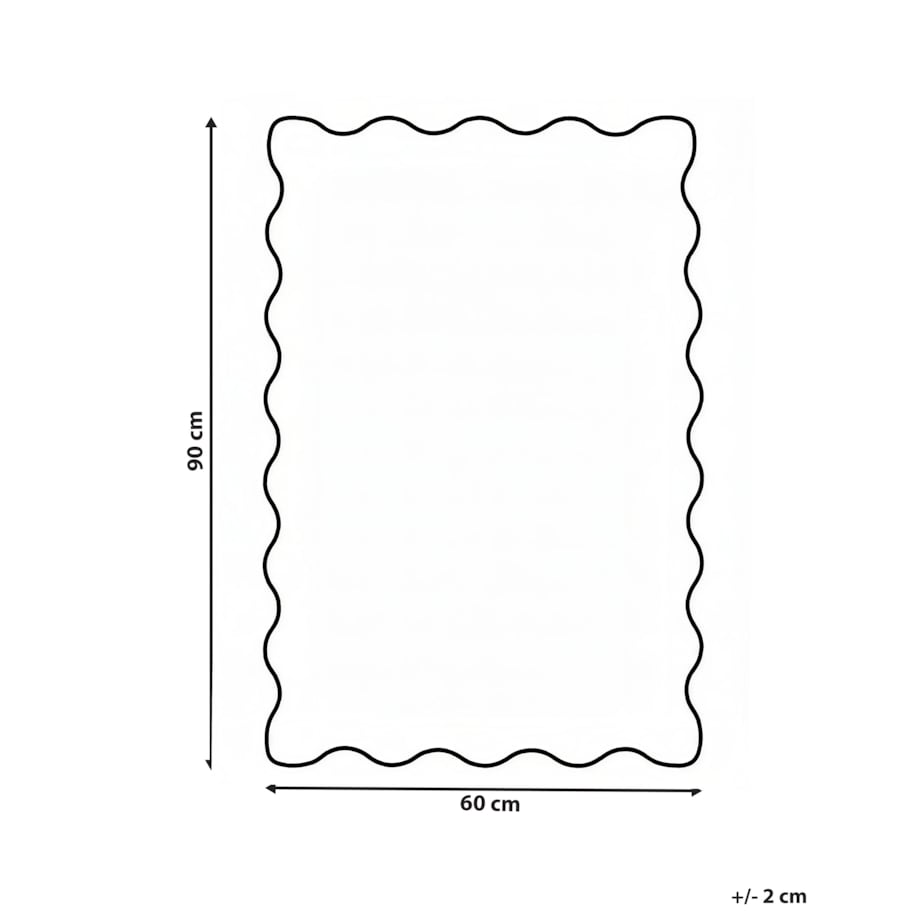 Dywanik łazienkowy NANGAL Zielony 60 x 90 cm Bawełna