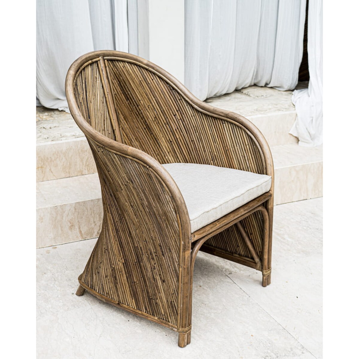 FOTEL RATTANOWY TEGAL DORIS CIEMNY