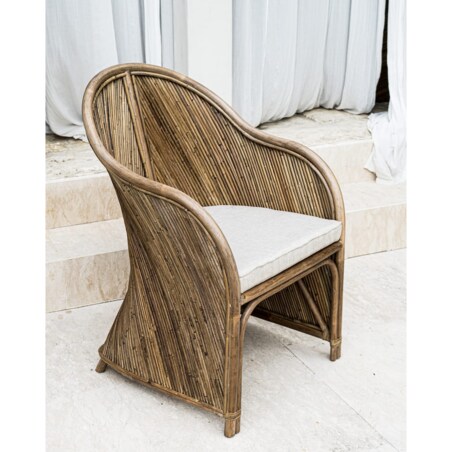 FOTEL RATTANOWY TEGAL DORIS CIEMNY