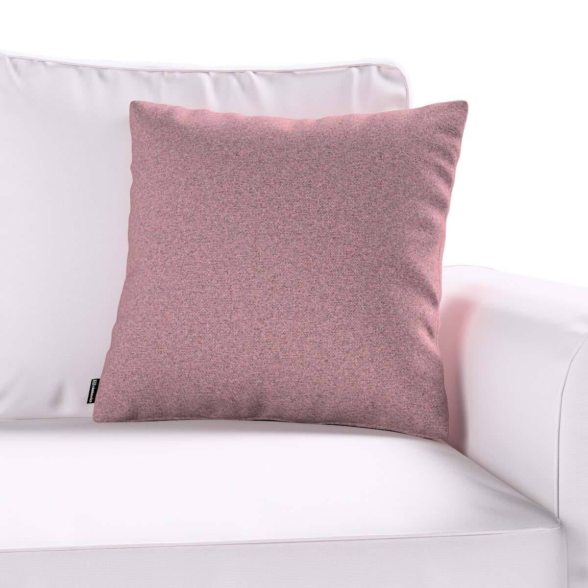 Poszewka Kinga na poduszkę 43x43 różowy z czarną nitką