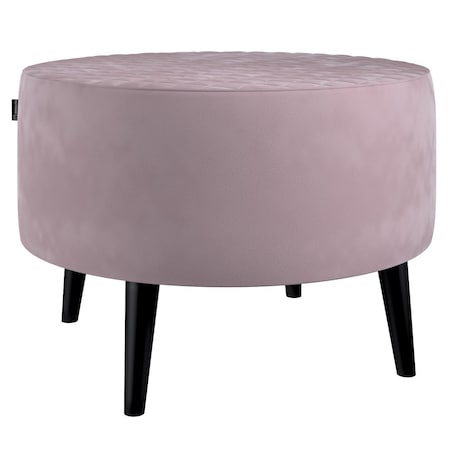 Podnóżek okrągły pikowany, zgaszony róż, Ø60 x 40 cm, Velvet