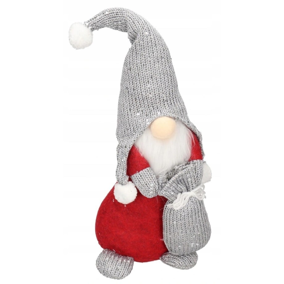 Skrzat Krasnal Mikołaj Z Workiem Świąteczny Duży