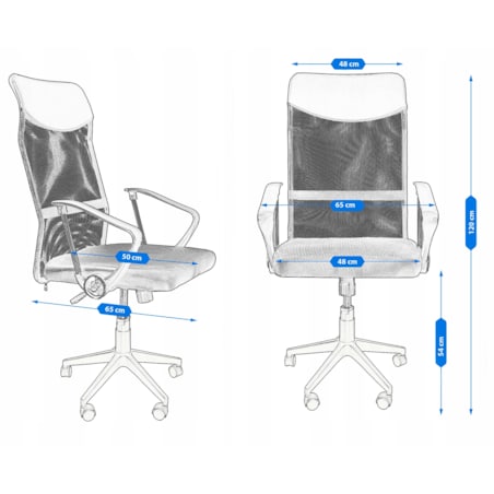 Fotel Krzesło Do Biurka Biura Zoom Ekoskóra Szara