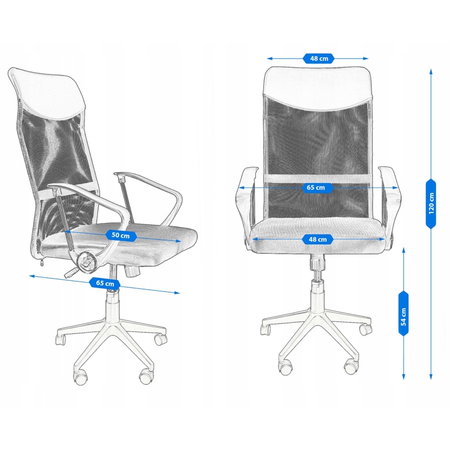 Fotel Krzesło Do Biurka Biura Zoom Ekoskóra Szara