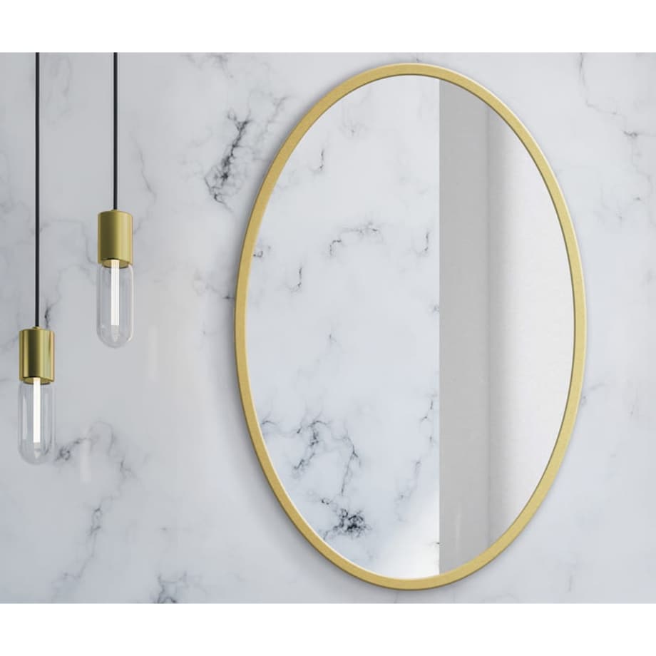 Lustro 60 Cm Złota Rama