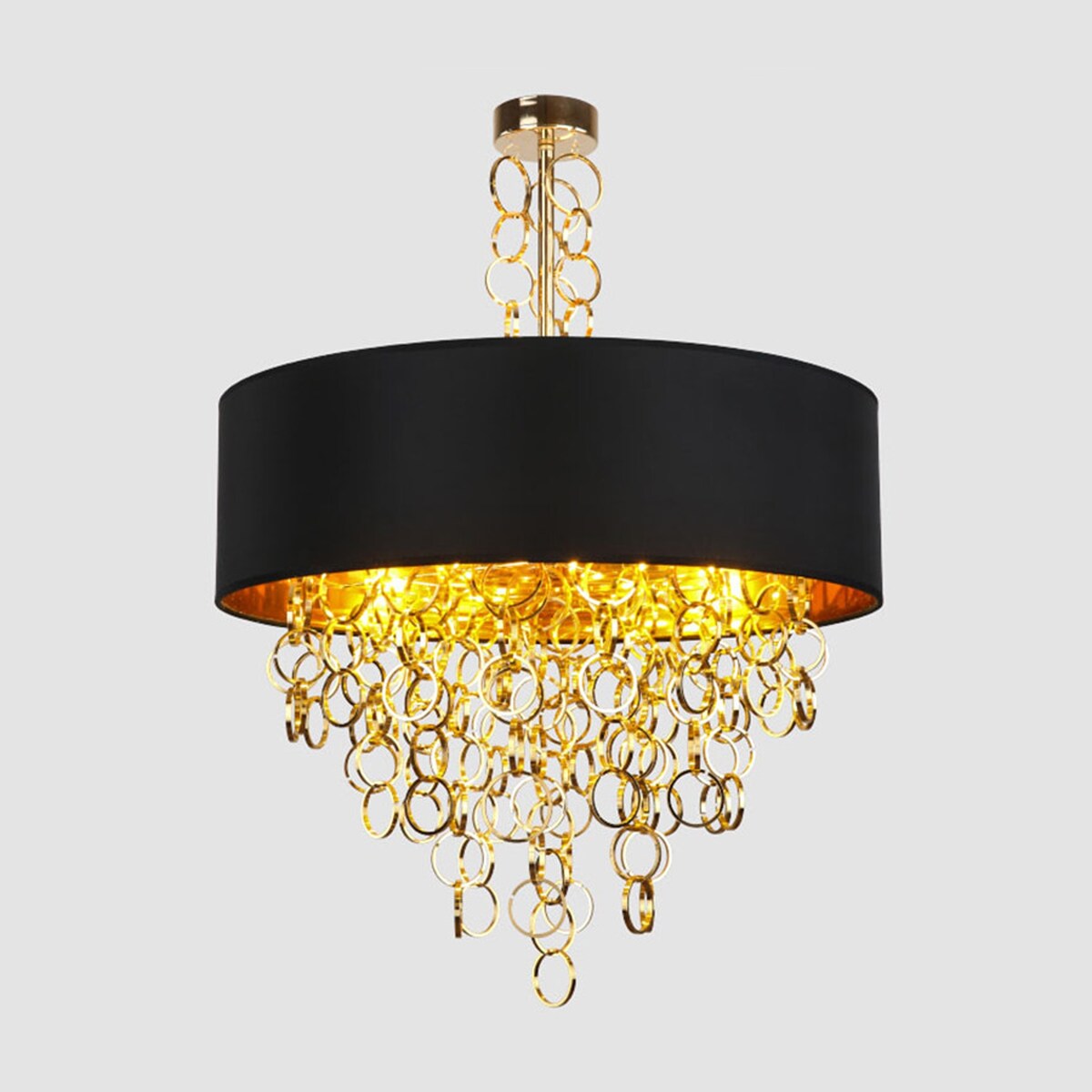 Lampa Wisząca Żyrandol Nowoczesny Black Gold 45Cm