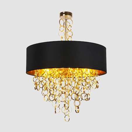 Lampa Wisząca Żyrandol Nowoczesny Black Gold 45Cm