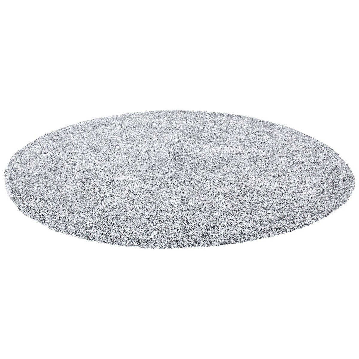 Dywan shaggy okrągły ⌀ 140 cm szary melanż DEMRE