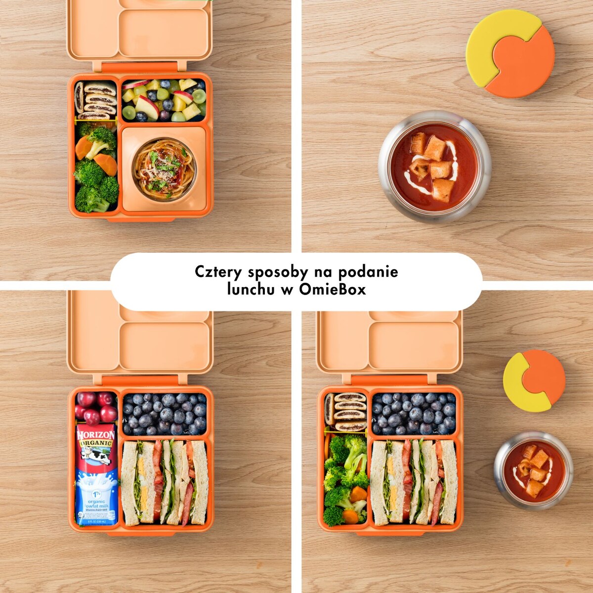 OMIE OMIEBOX lunch box z termosem, Poppy Orange
