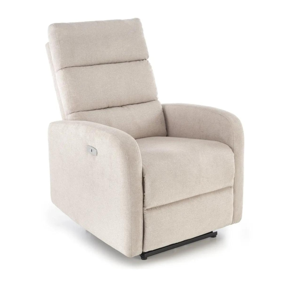 Fotel rozkładany CARINIO jasny beżowy z funkcją masażu