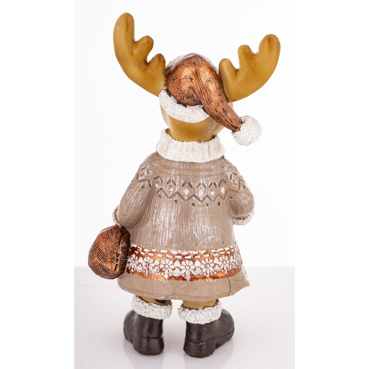 Figurka - łosza 17,5x9x7 cm ALCE w sukience i torebką