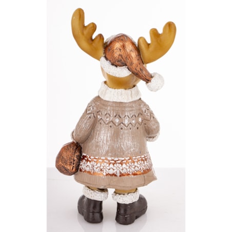 Figurka - łosza 17,5x9x7 cm ALCE w sukience i torebką