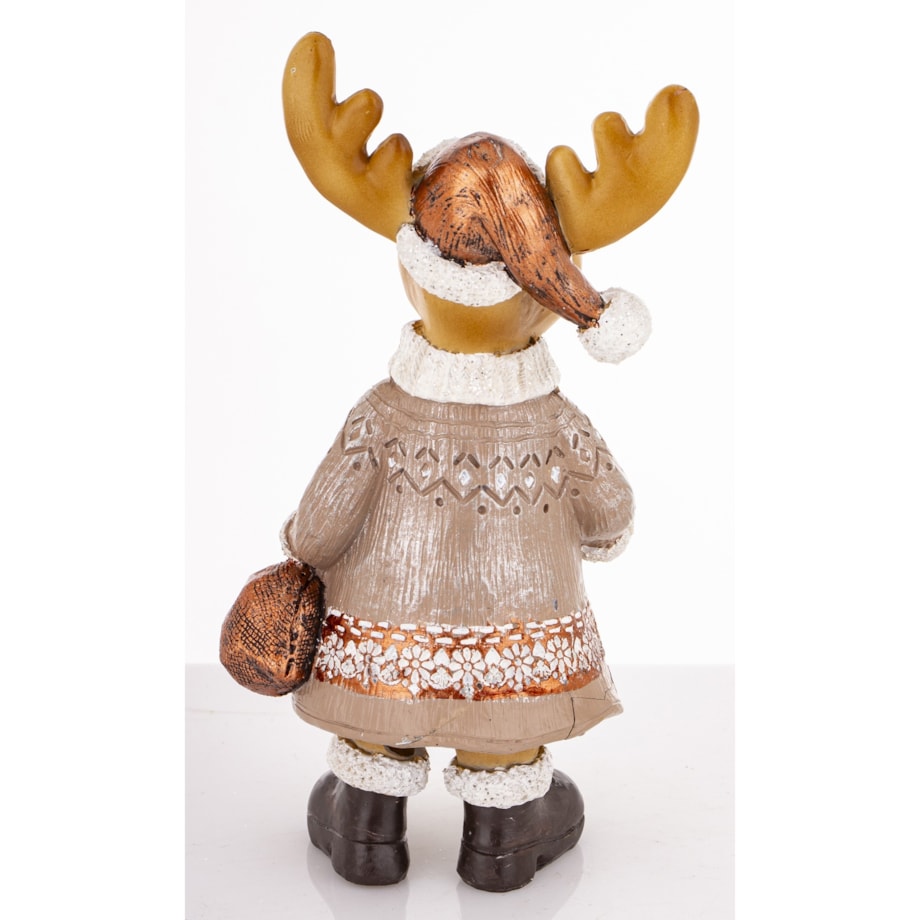 Figurka - łosza 17,5x9x7 cm ALCE w sukience i torebką