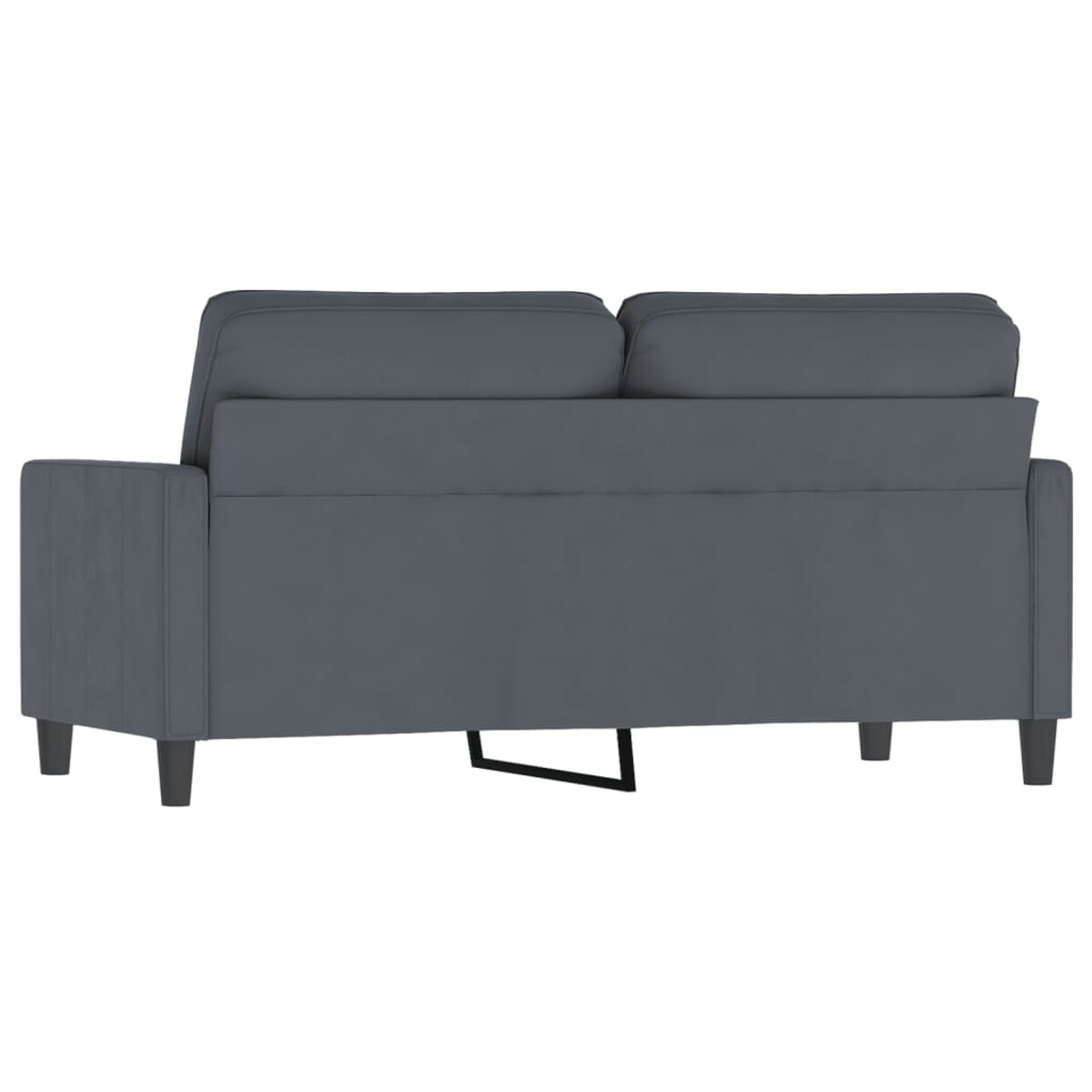 vidaXL Sofa 2-osobowa, ciemnoszary, 140 cm, tapicerowana aksamitem
