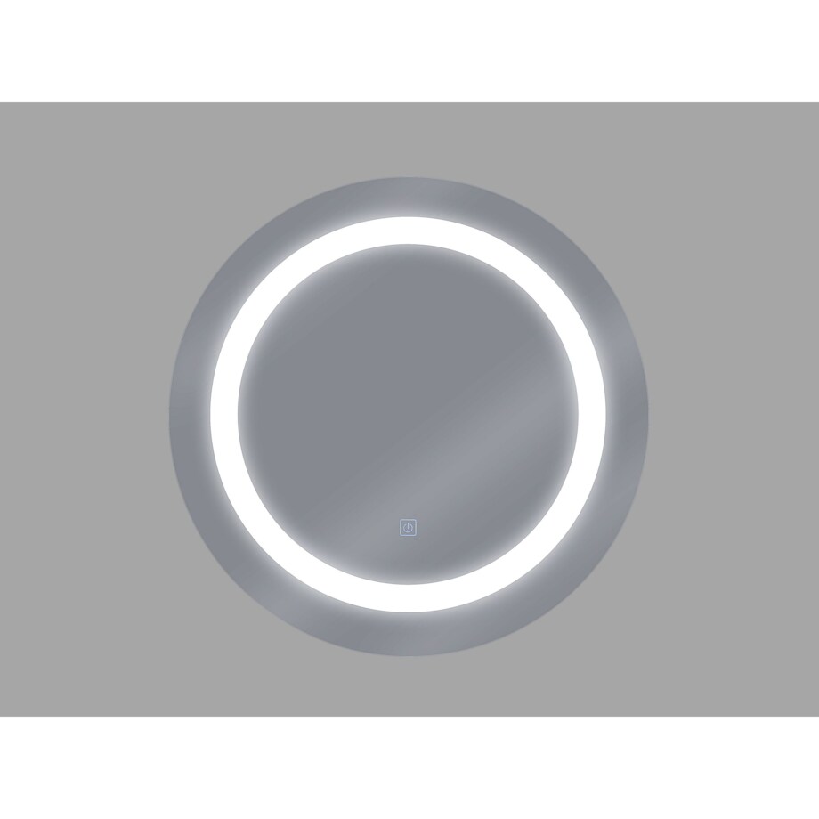 Okrągłe lustro ścienne LED ø 58 cm srebrne SELUNE