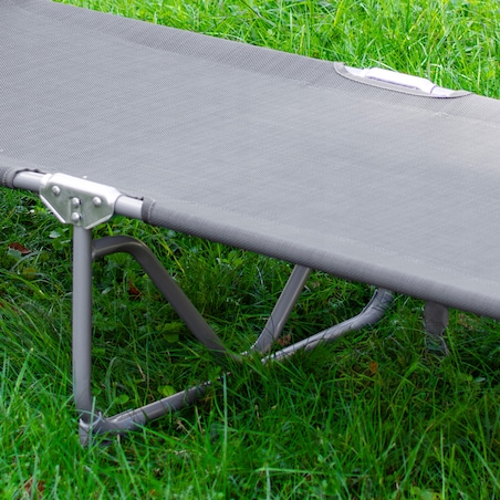 Leżanka ogrodowa składana w walizkę z zadaszeniem