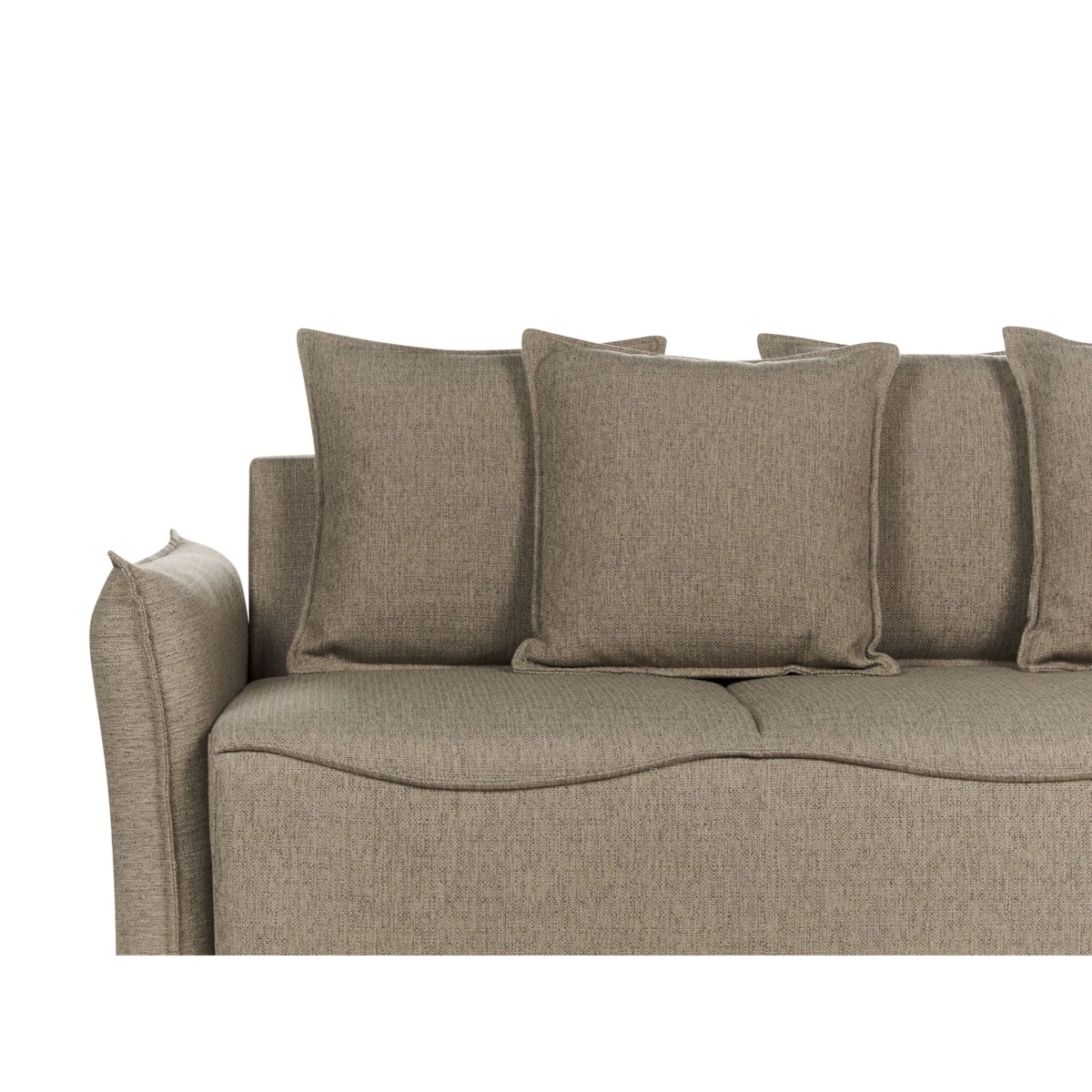 Sofa rozkładana z pojemnikiem brązowa KRAMA