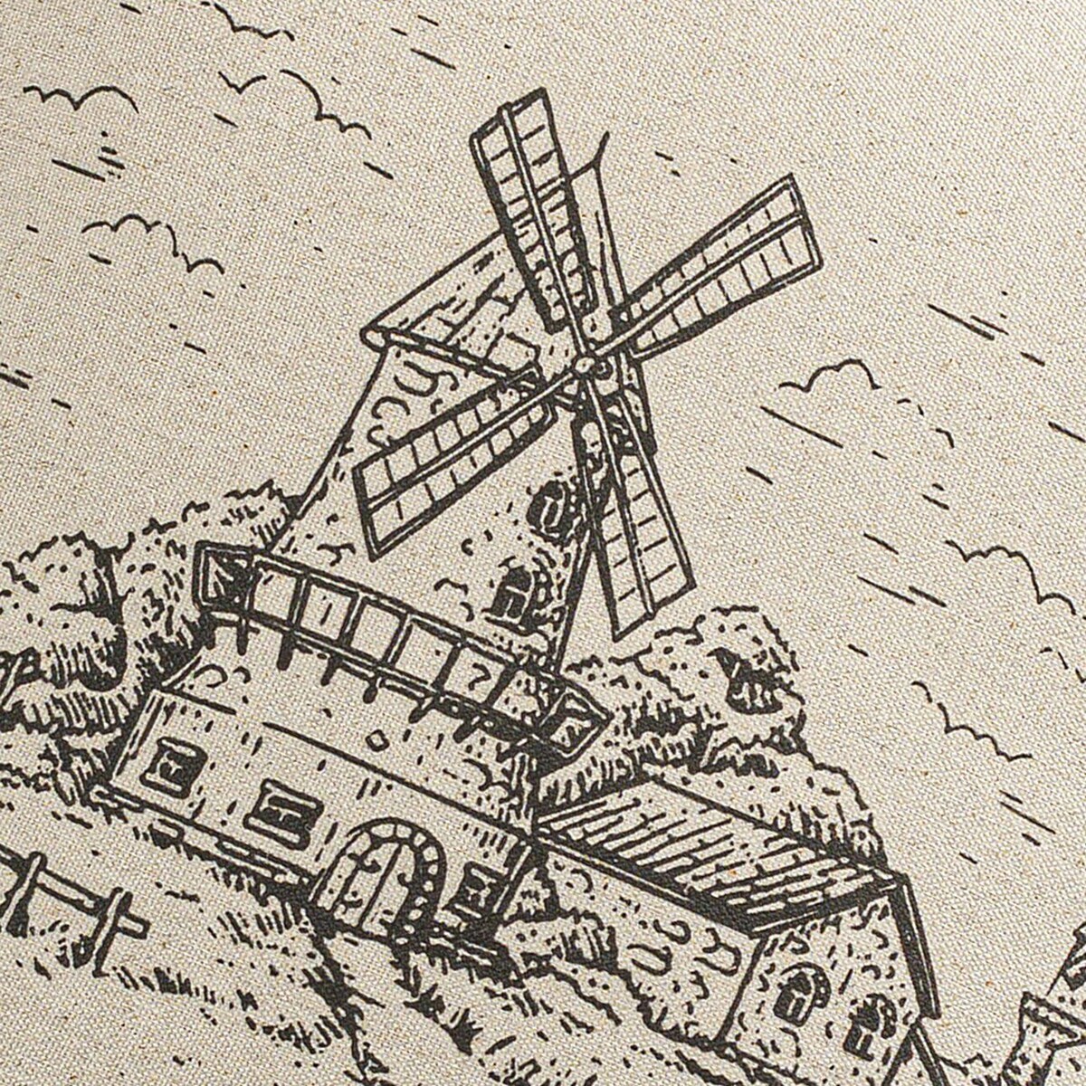 Poszewka na poduszkę Countryside Windmill 45x45 cm, 45x45